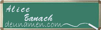 Alice Banach Visitenkarte